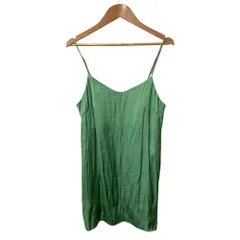 良品 CLANE クラネ SLANT ARRANGE RIBBON CAMISOLE キャミソール サイズ1 ライトグリーン レディース 古着 中古 USEDのサムネイル