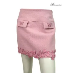 【定価￥130,000の90％OFF】Blumarine【ブルマリン】【レディース】蝶々アップリケセミタイトスカート/ピンク【サイズ40】【イタリア製】のサムネイル