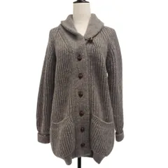 良品 James Charlotte ジェームスシャーロット ショールニットカーディガン サイズ32 グレー レディース 古着 中古 USEDのサムネイル