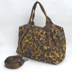 russet / ラシット ◆2WAYトートバッグ/レオパード/花柄/総柄/ブラウン 【バッグ/バック/BAG/鞄/カバン】 レディースファッション【中古】 