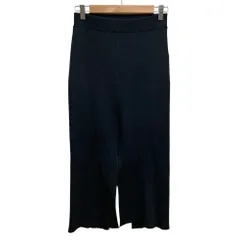 美品 Ron Herman ロンハーマン ストレッチ スリット リブニットスカート XSサイズ ブラック レディース 古着 中古 USEDのサムネイル