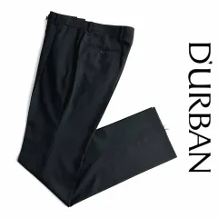 新品 D'URBAN ダーバン スラックス ウエスト76cm 定価28,600円 ネイビー 春夏 毛100％ 日本製 ワンタック メンズ ビジネスパンツ ドレスパンツ 裾未処理のサムネイル