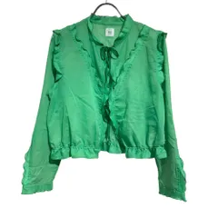 IENA LA BOUCLE (イエナラブークル) organdie ruffle blouse 23051914146010 グリーン ONE SIZEのサムネイル