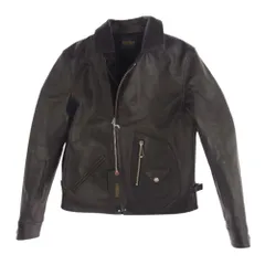 FINE CREEK LEATHERS ファインクリークレザー 24SS ACJK057 Sports Jacket Berkeley horseleather バークレイホースハイド ダブル スポーツ レザージャケット ブラック系【新古品】【未使用】【中古】のサムネイル