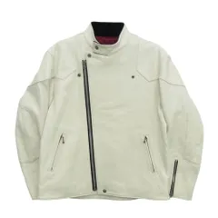 ADDICT CLOTHES アディクトクローズ ad-04 DEERSKIN RESISTANCE JACKET ディアスキン レザー ライダース ジャケット ホワイト系 46【中古】のサムネイル