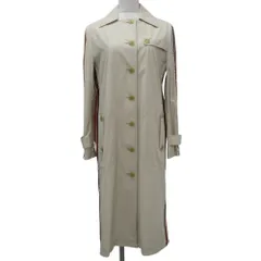 良品 TORY BURCH トリーバーチ サイドライン シングル ロングトレンチコート XXS ベージュ マルチカラー レディース 古着 中古 USEDのサムネイル