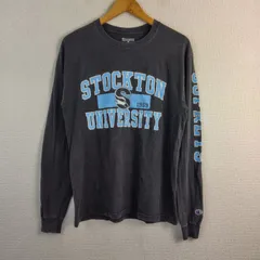 Champion チャンピオン カレッジロゴ 長袖Tシャツ ロンT 袖ロゴ ブラック M メンズ 古着 アメカジ スポーツMIX