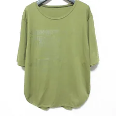 良品 BASILE28 バジーレ28 ロゴプリント ハーフスリーブ Tシャツ カットソー 9号 カーキ レディース 古着 中古 USEDのサムネイル