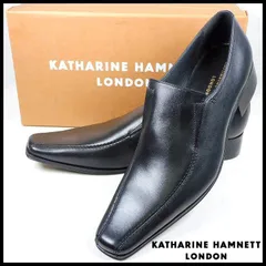 新品 KATHARINE HAMNETT LONDON キャサリンハムネット madrasマドラス スワールトゥ ビジネスシューズ 26.5cm 黒 本革 ドレスシューズ メンズ 紳士 箱付きのサムネイル