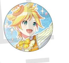 鏡音レン 51b グリッター缶バッジ - メルカリ