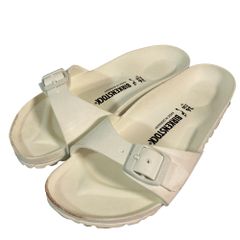 양품 BIRKENSTOCK 빌켄슈톡 마드리드 EVA 샌들 23cm 화이트 레이디스 헌 옷 중고 USED