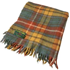 美品 TWEEDMILL ツイードミル チェック フリンジマフラー レッド イエロー レディース 古着 中古 USEDのサムネイル