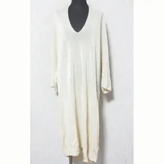 美品 evam eva エヴァムエヴァ linen cupro tunic ニットチュニックワンピース E221K122 ベージュ レディース 古着 中古 USEDのサムネイル