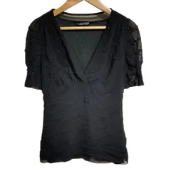 美品 VIVIENNE TAM ヴィヴィアンタム Vネック パワーネットカットソー 0 ブラック レディース 古着 中古 USEDのサムネイル