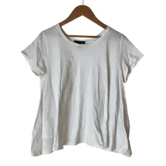 美品 DRAWER ドゥロワー フレア ショートスリーブTシャツ 2 ホワイト レディース 古着 中古 USEDのサムネイル