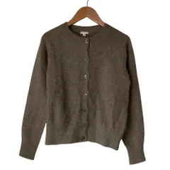美品 DRESSTERIOR ドレステリア カシミヤブレンドFOXニットカーディガン 085-37007 サイズ34 グレージュ レディース 古着 中古 USEDのサムネイル