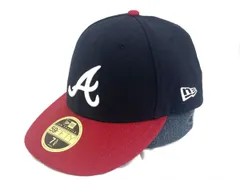 New Era ニューエラ LP 59FIFTY MLB ALT NAVY アトランタブレーブス ベースボール キャップ size7 5/8 (60.6cm)/ネイビー×レッド ■■レディースのサムネイル