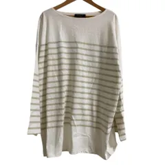 美品 Le minor ボーダー Tシャツ グレー サイズ1 ホワイト レディース 古着 中古 USEDのサムネイル