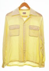 40s rayon gabardine レーヨンギャバ シャツ - メルカリ