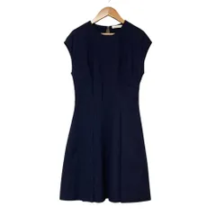 美品 SCERVINO Street シェルビーノストリート エルマノシェルビーノ ノースリーブワンピース サイズ42 ネイビー レディース 古着 中古 USEDのサムネイル