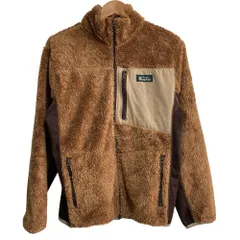 美品 MANASTASH マナスタッシュ フリースジャケット サイズM ブラウン メンズ 古着 中古 USEDのサムネイル