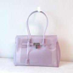 ゼリーバーキン ジェリーバック ゼリーバッグ 透明感 紫 - メルカリ