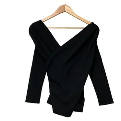 美品 25AW Her lip to ハーリップトゥ Asymmetric Cotton-blend Jersey Top カットソー 1254102001 サイズS ブラック レディース 古着 中古 USEDのサムネイル