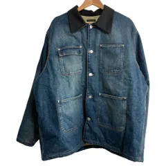 美品 ZARA ザラ デニムカバーオール サイズL インディゴ メンズ 古着 中古 USEDのサムネイル