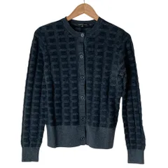 美品 MACKINTOSH LONDON マッキントッシュロンドン ニットカーディガン 大きいサイズ44 ダークグレー レディース 古着 中古 USEDのサムネイル