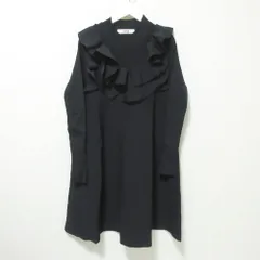 美品 23AW FURFUR ファーファー 長袖 ラッフルミニワンピース ニットドレス RWNO234088 F ブラック 074 レディース 古着 中古 USEDのサムネイル
