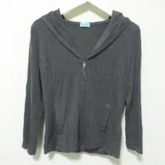 美品 FguRL エフガール フォクシー 七分袖 薄手 ダブルジップ パーカー ジャケット フーディー 24265 S グレー レディース 古着 中古 USEDのサムネイル