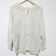 美品 23SS ARTISAN アルチザン 前後2WAY アーガイル柄ニットチュニック カーディガン 0823IY05 9 ベージュ レディース 古着 中古 USEDのサムネイル