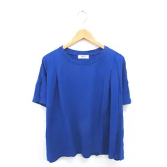ズッカ zucca サンプル品 カットソー Tシャツ ボートネック タック ワイド 半袖 M ブルー 青 /TTのサムネイル