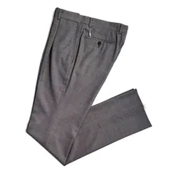 新品 Aquascutum アクアスキュータム スラックス 定価44,000円 W82 ベージュ 春夏 ウール100％ 日本製 ワンタック シャークスキン ビジネス ドレスパンツのサムネイル