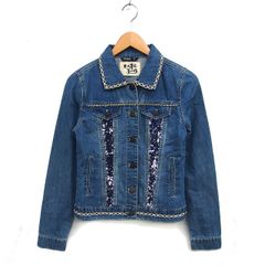 Desigual 刺繍レース切替デニムジャケット 40 花柄 Gジャン - メルカリ