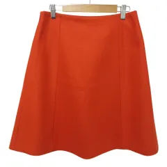 未使用 JIL SANDER NAVY ジルサンダーネイビー メルトンフレアスカート サイズ34 オレンジ レディース 古着 中古 USEDのサムネイル