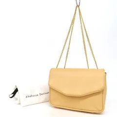 WE26377 美品 Abahouse Devinette アバハウス Wチェーン ショルダーバッグ クロスボディ ソフトレザー 2段階 ショルダー 肩掛け ミニ ベージュのサムネイル