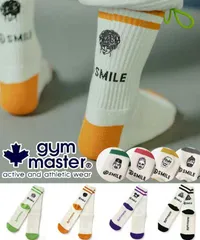 gym master ジムマスター  23-25cm 靴下 メンズ レディース 春 夏 春夏 ミドルソックス ラインソックス 抗菌防臭 SMILE 刺繍 23cm 24cm 25cmギフト G966630のサムネイル
