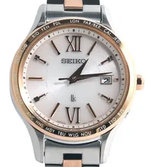 未使用 SEIKO セイコー LUKIA ルキア Essential Collection SSVV082 1B35-0AY0 ソーラー電波 レディース
