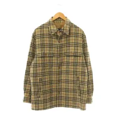 バーバリー ロンドン BURBERRY LONDON シャツジャケット ノバチェック ステンカラー ウール アンゴラ混 L ベージュ マルチカラー /CX ■GY0のサムネイル