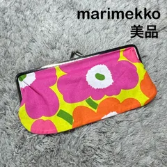 【ほぼ未使用】marimekko マリメッコ がま口 長財布 小物入れ 総柄 ポーチのサムネイル