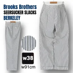 ブルックスブラザーズ★シアサッカースラックス★BERKELEY バークレー/2タック/クラシックスタイル★ストライプ★Brooks Brothers★w38/91cm    #2606J069のサムネイル