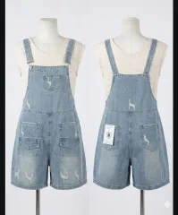 デニム デニム サスペンダー ハーフパンツ ショートパンツのサムネイル