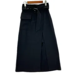 MURUA ムルーア ベルト付き ワイドラップスカート size2/ブラックのサムネイル