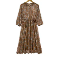 Feroux フェルゥ 花柄 フレアワンピース size1/ブラウンのサムネイル