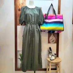COS コス シャーリングネック カーキ オールインワンのサムネイル