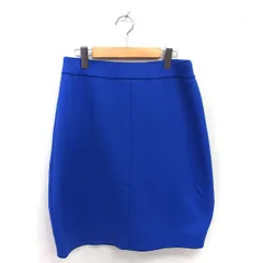 ヒロコビス HIROKO BIS タイト スカート 膝下丈 無地 シンプル バックジップ 13AB 青紫 パープルブルー /TTのサムネイル