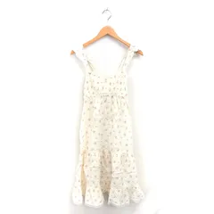 ピーチジョン PEACH JOHN キャミワンピ ルームウェア ナイトウェア 花柄 レース フレア ロング S/M アイボリー ピンク /TTのサムネイル