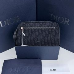 DIOR ディオール オブリーク トロッター ジップポーチ バッグ - メルカリ