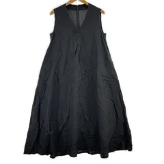 Simplicite シンプリシテェ Vネック ノースリーブ ジャンパースカート sizeS/ブラックのサムネイル